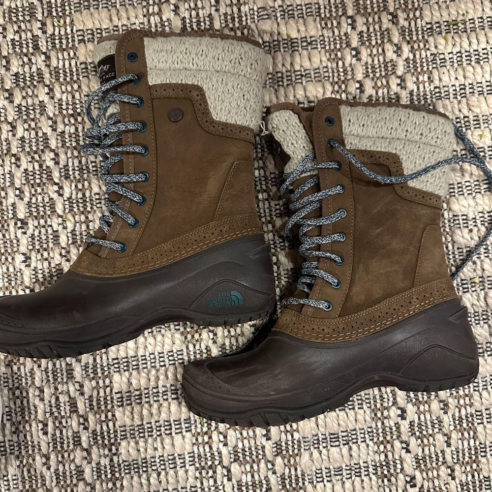 The North Face Brown and Gray Winter Rain Boots